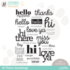 CZ Design Clear Stamps HI THERE GREETINGS cz276c Kisses