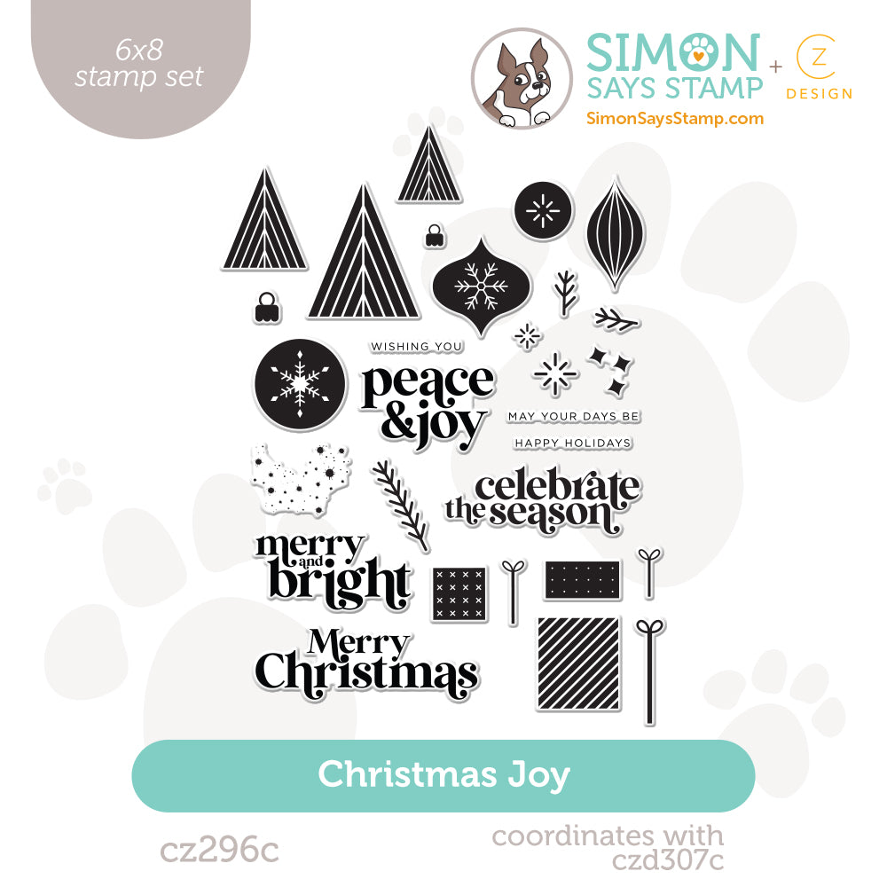 CZ Design Clear Stamps Christmas Joy cz296c