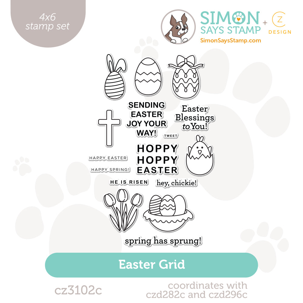 CZ Design Clear Stamps Easter Grid cz3102c Beautiful Moments