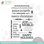 CZ Design Clear Stamps ORNAMENTAL CHRISTMAS cz374c