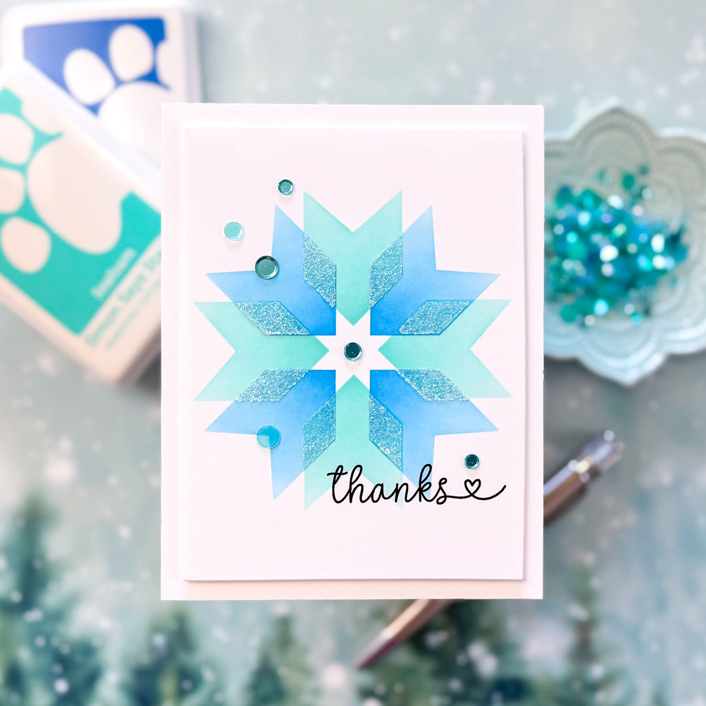 CZ Design Clear Stamps Small Thanks cz66c Thanks Card