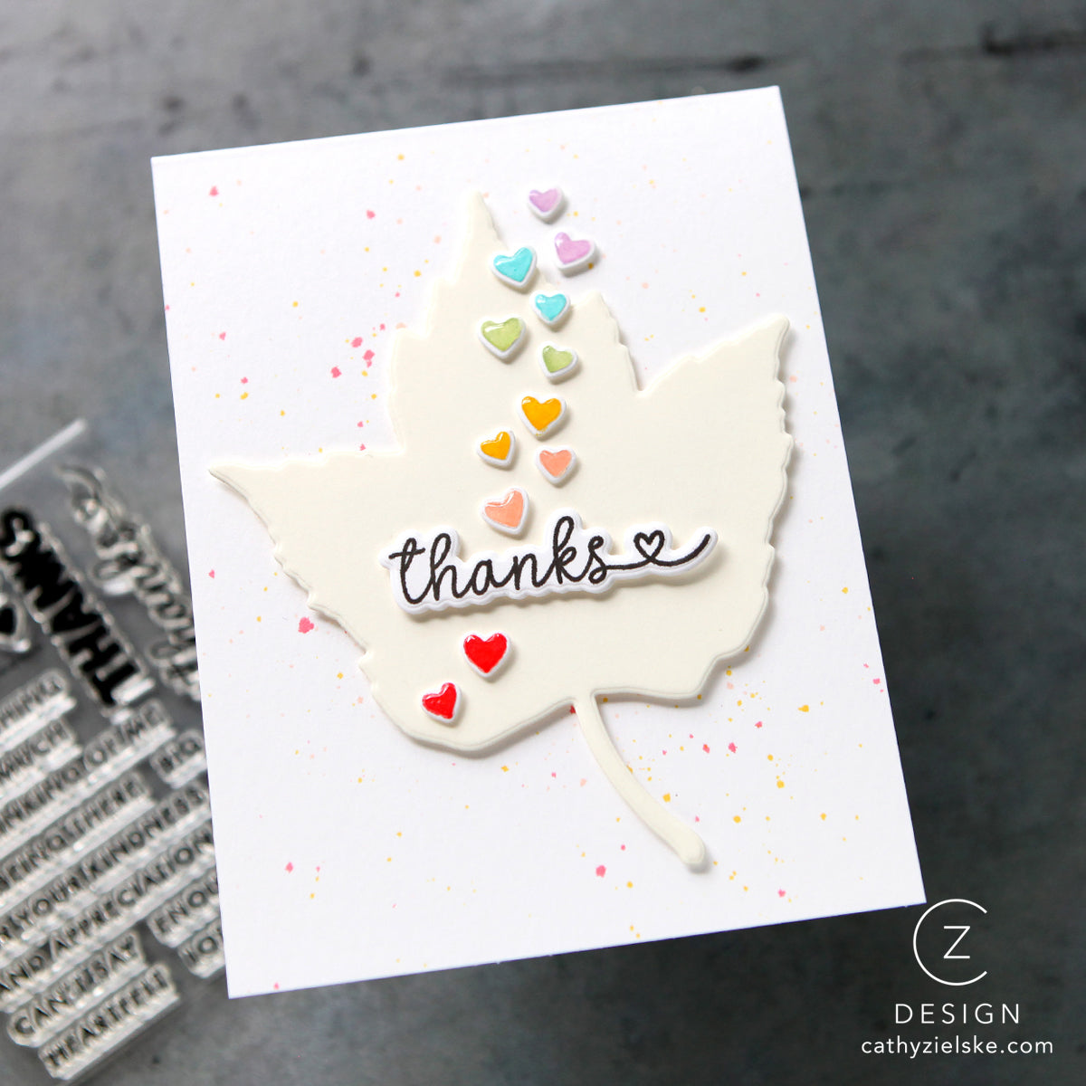 CZ Design Clear Stamps Small Thanks cz66c Thanks Card | color-code:ALT04