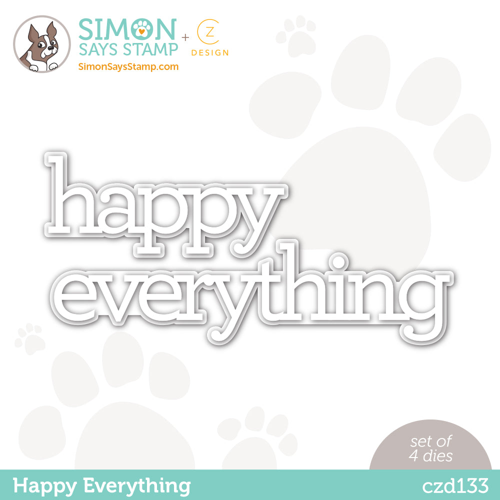 CZ Design Wafer Dies HAPPY EVERYTHING czd133