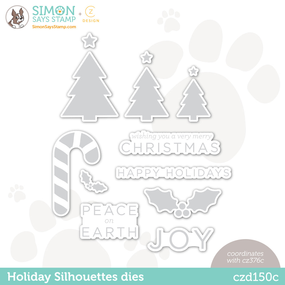CZ Design Wafer Dies Holiday Silhouettes czd150c Peace On Earth