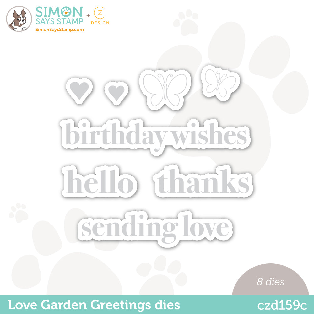 CZ Design Wafer Dies LOVE GARDEN GREETINGS czd159c To The Moon *