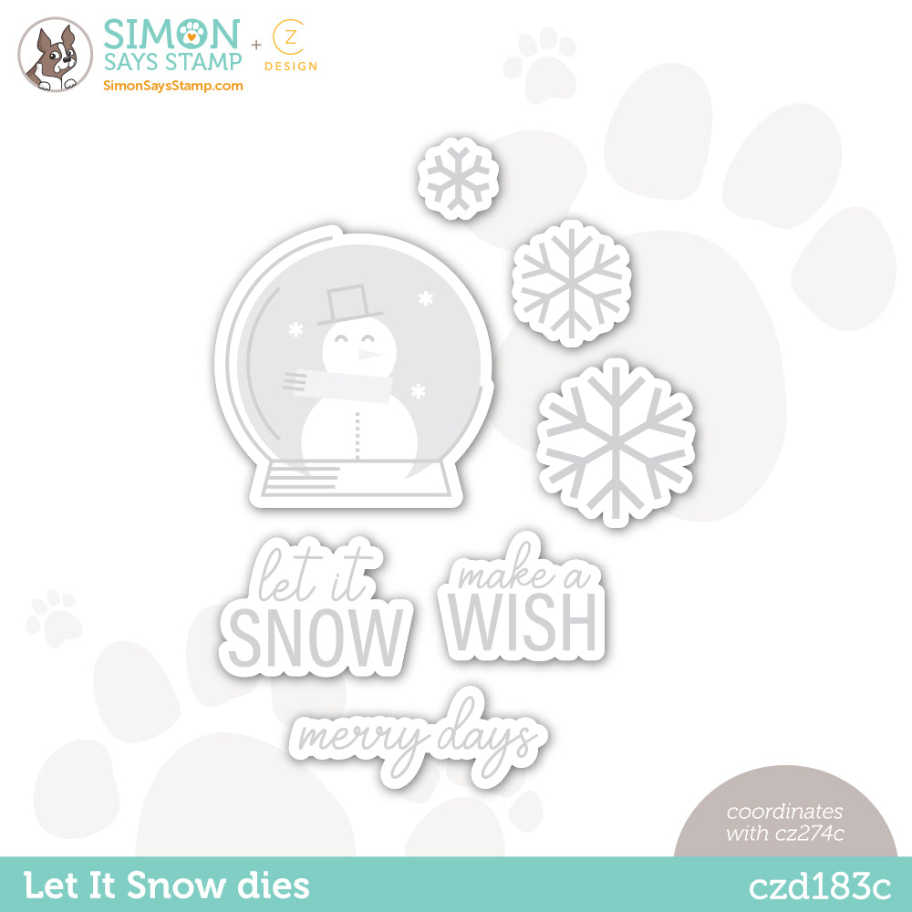 CZ Design Wafer Dies Let It Snow czd183c Cozy Hugs
