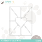 CZ Design Wafer Die HEART PANES COVER PLATE czd185 Hugs