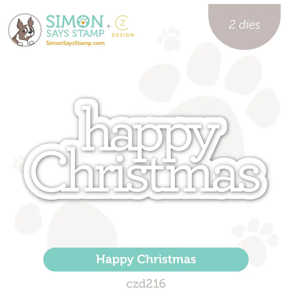 CZ Design Happy Christmas Wafer Dies czd216 Season Of Wonder