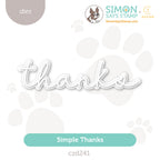 CZ Design Simple Thanks Wafer Dies czd241 Stamptember