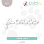 CZ Design Simple Peace Wafer Dies czd242 Stamptember