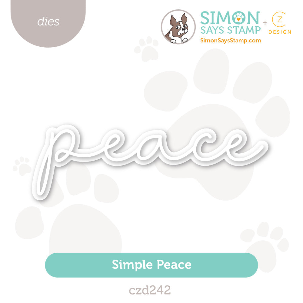 CZ Design Simple Peace Wafer Dies czd242 Stamptember