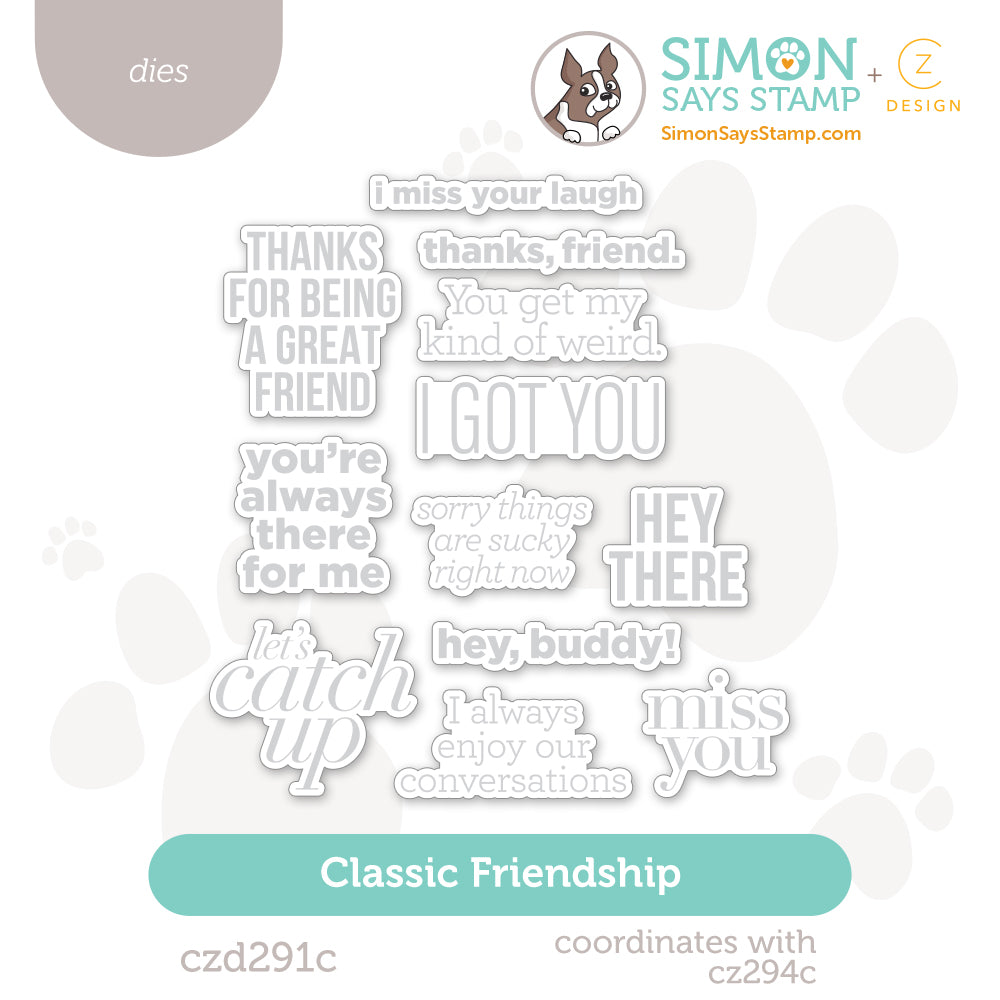 CZ Design Classic Friendship Wafer Dies czd291c Always There