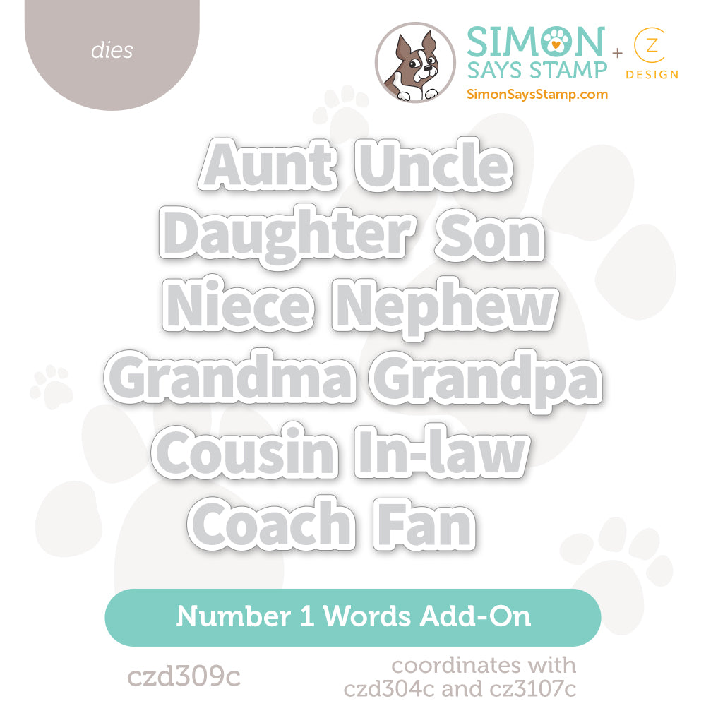 CZ Design Number 1 Words Add Ons Wafer Dies czd309c Every Happiness