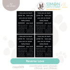CZ Design EZ Reverse Strips Love czez009 Heart to Heart