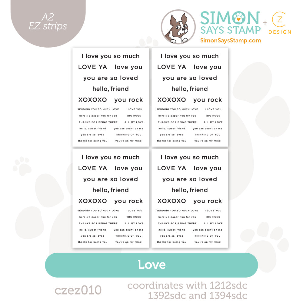 CZ Design EZ Strips Love czez010 Heart to Heart