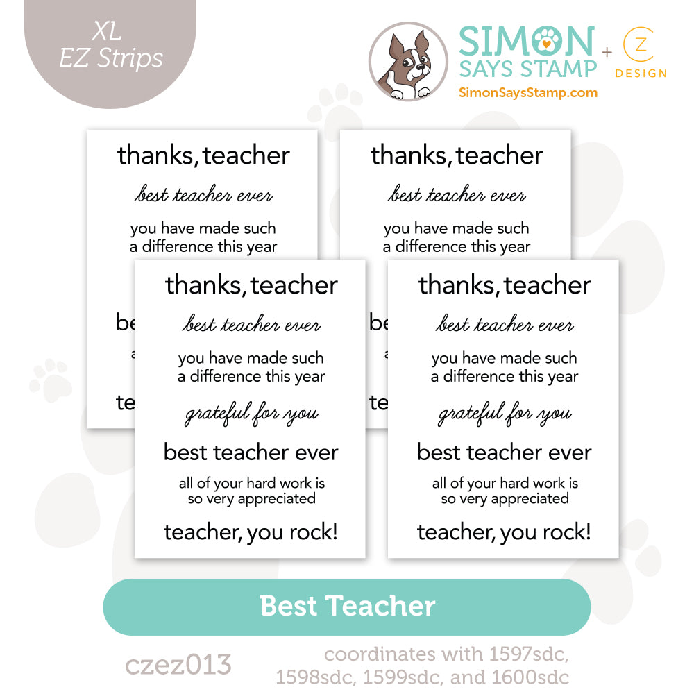 CZ Design EZ Strips XL Best Teacher czez013 Every Happiness
