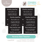 CZ Design EZ Strips XL Reverse Best Teacher czez014 Every Happiness