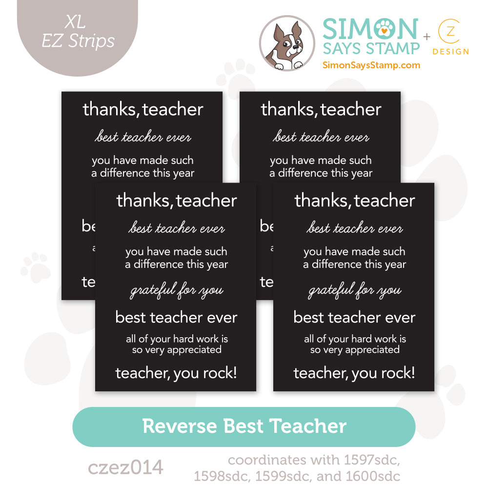 CZ Design EZ Strips XL Reverse Best Teacher czez014 Every Happiness