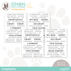 CZ Design Sentiment Strips CRAPTASTIC czg027