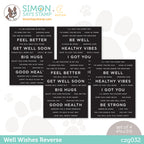 CZ Design Sentiment Strips REVERSE WELL WISHES czg032