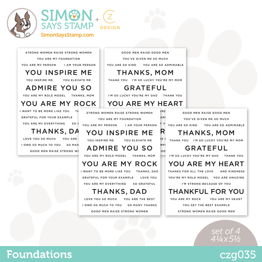 CZ Design Sentiment Strips FOUNDATIONS czg035