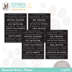 CZ Designs SENTIMENT STRIPS REVERSE WITCH PLEASE czg040