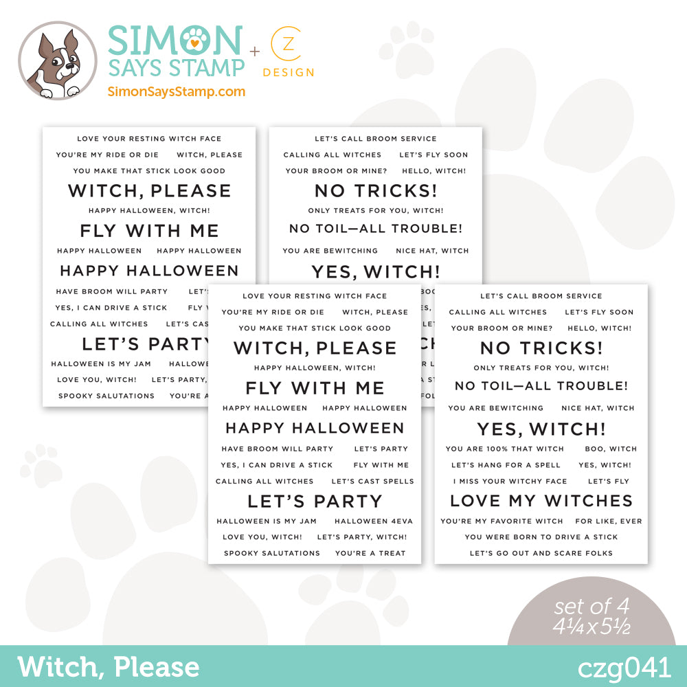 CZ Designs SENTIMENT STRIPS WITCH PLEASE czg041