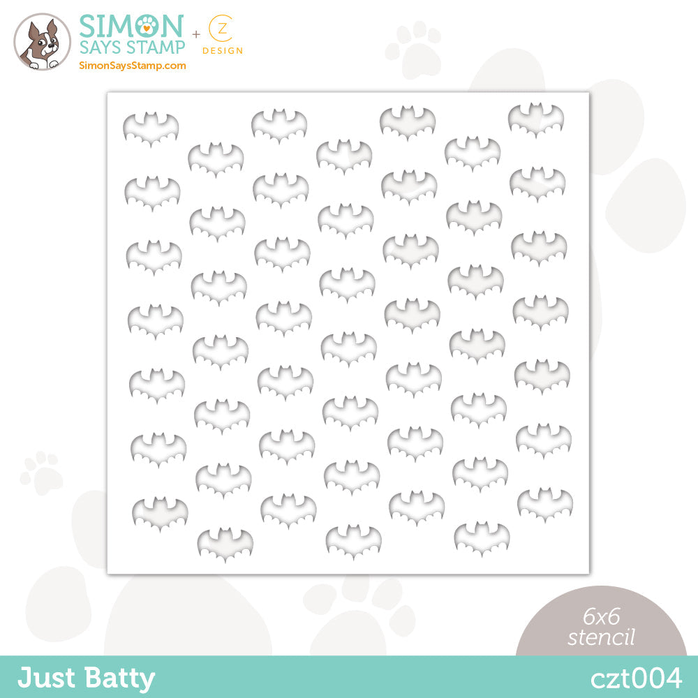 CZ Design Stencil JUST BATTY czt004