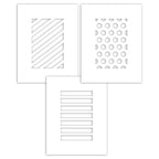 CZ Design Set of 3 Stencils SIMPLE PATTERNS TRIO czt005