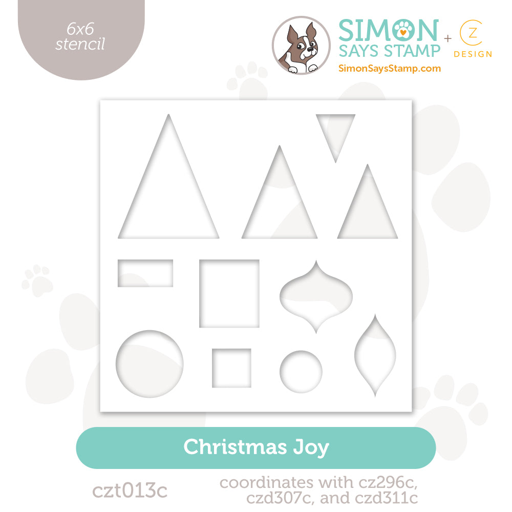 CZ Design Stencil Christmas Joy czt013c