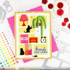 Waffle Flower Purrfect Sentiments Clear Stamps 421541 friends forever