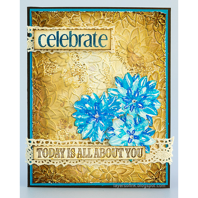 Simon Says Stamp Embossing Folder And Dies Dahlia Delights sfd325 Out Of This World Birthday Card | color-code:ALT01