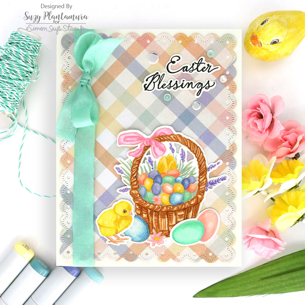 Simon Says Stamp Vintage Bunnies Wafer Dies 1583sdc Easter Card | color-code:ALT06