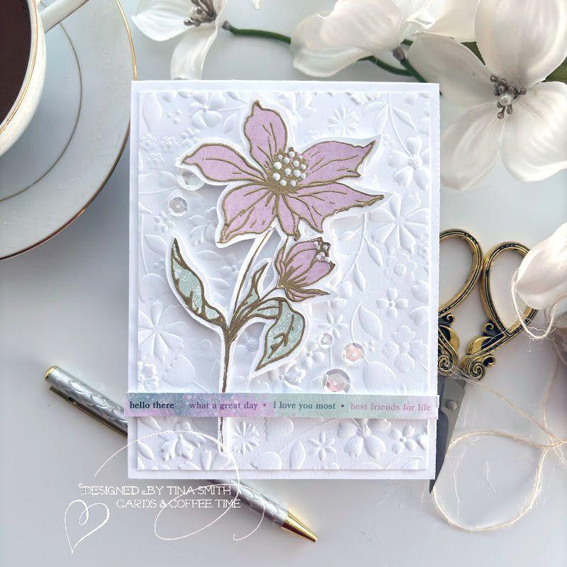 Simon Says Stamp Wild And Free Flowers Wafer Dies 1038sdc Be Bold Hello Card | color-code:ALT03