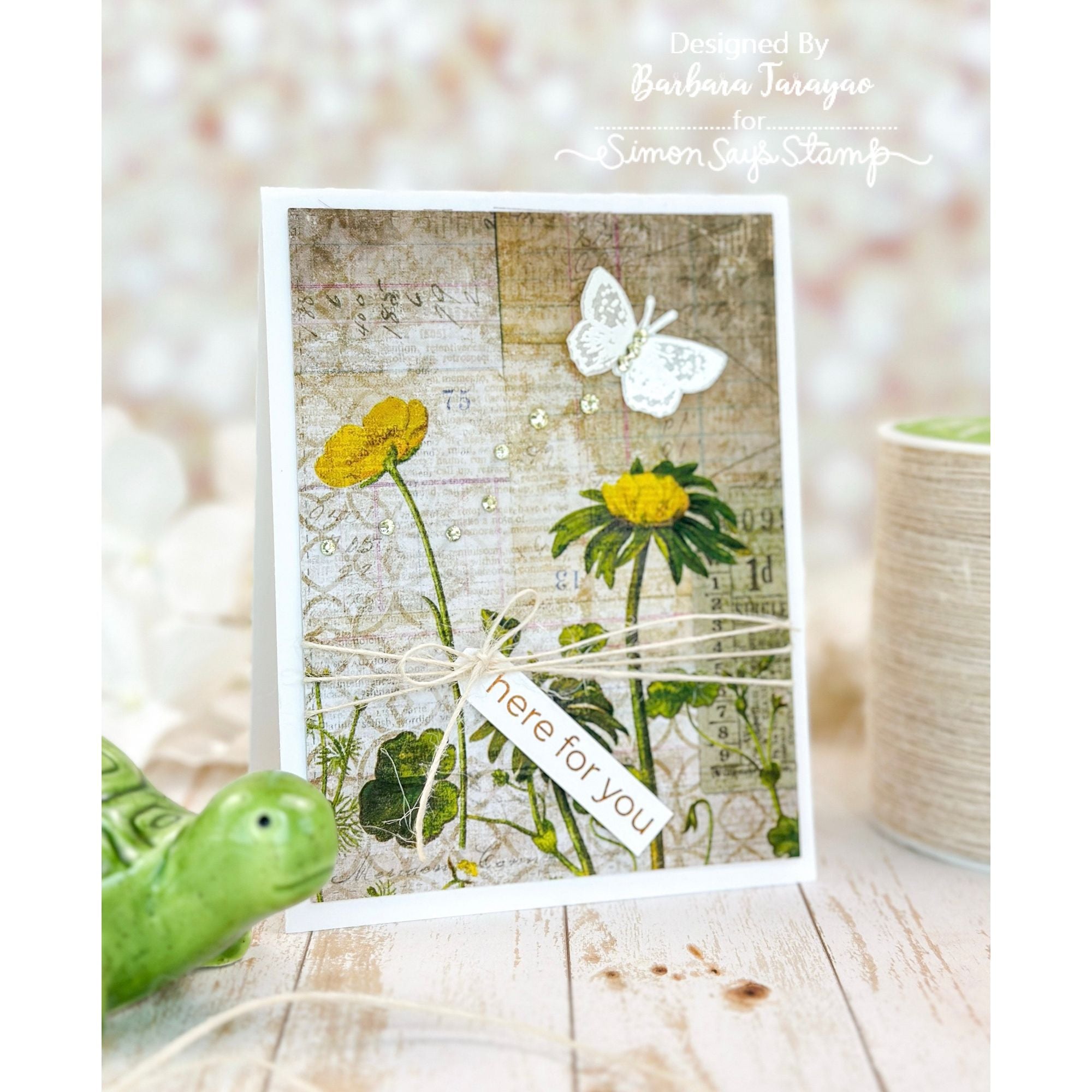 Simon Says Clear Stamps Beautiful and Curious 2243ssc Here for You Card