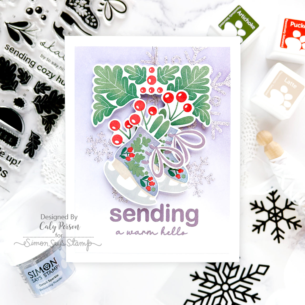 CZ Design Warmest Wishes Wafer Dies czd256c Winter Card