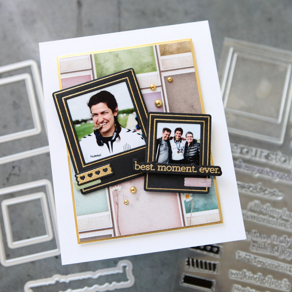 CZ Design Modern Scrapbook Wafer Dies czd261c Moments in Time Family Card | color-code:ALT04