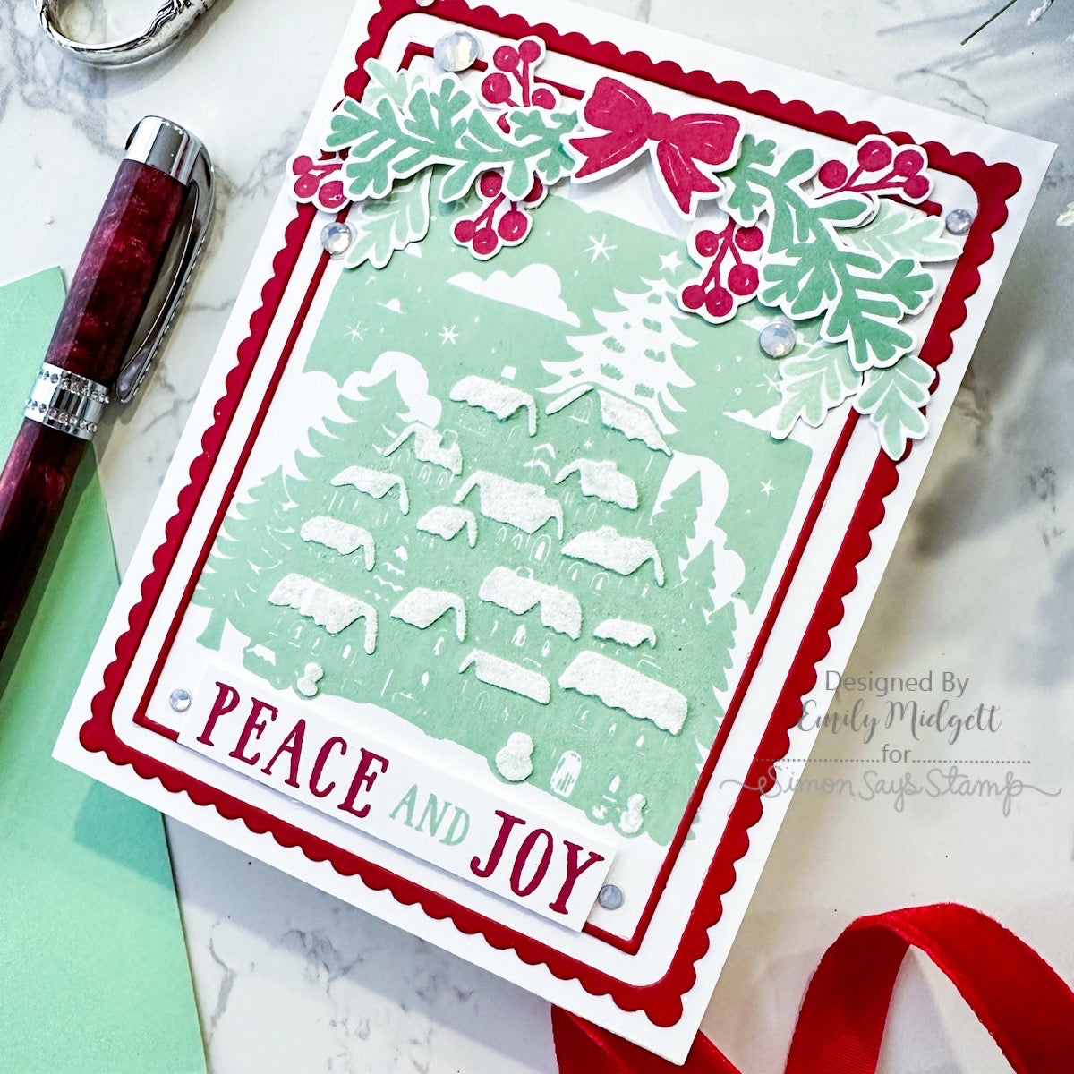 Simon Says Stamp Bright Christmas Wafer Dies 1554sdc Christmas Card | color-code:ALT05