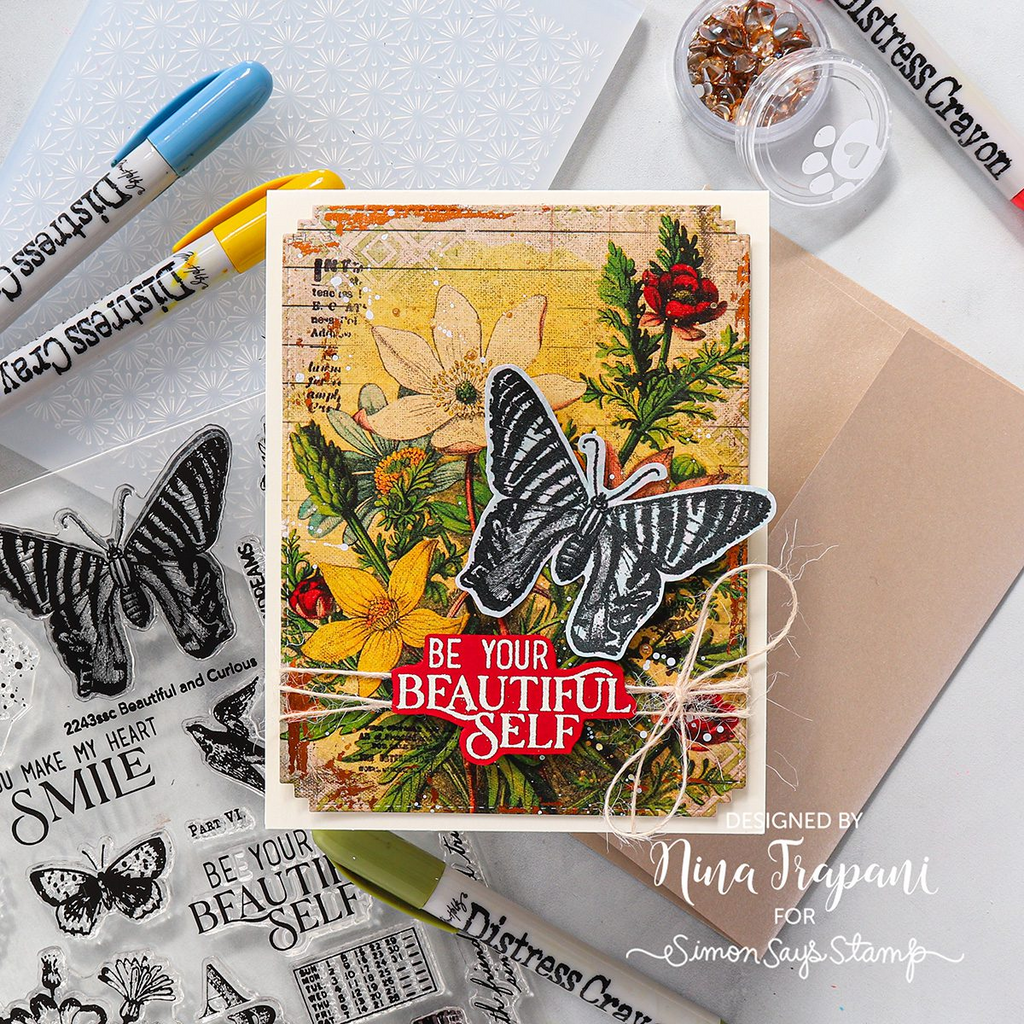 Simon Says Stamp Beautiful and Curious Wafer Dies 1356sdc Beautiful Self Card | color-code:ALT05