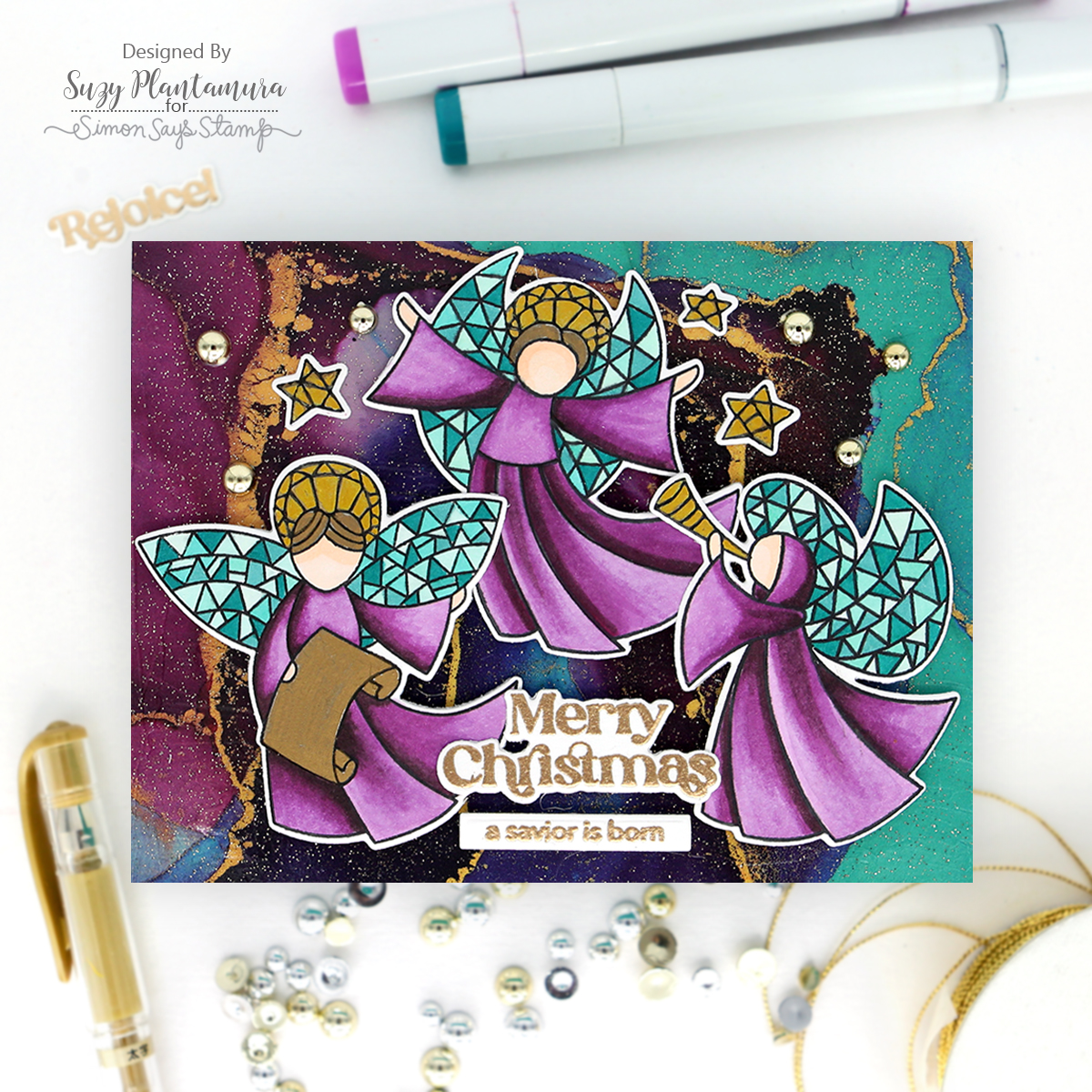 Simon Says Stamp Stained Glass Christmas Wafer Dies 1228sdc Christmas Card | color-code:ALT05