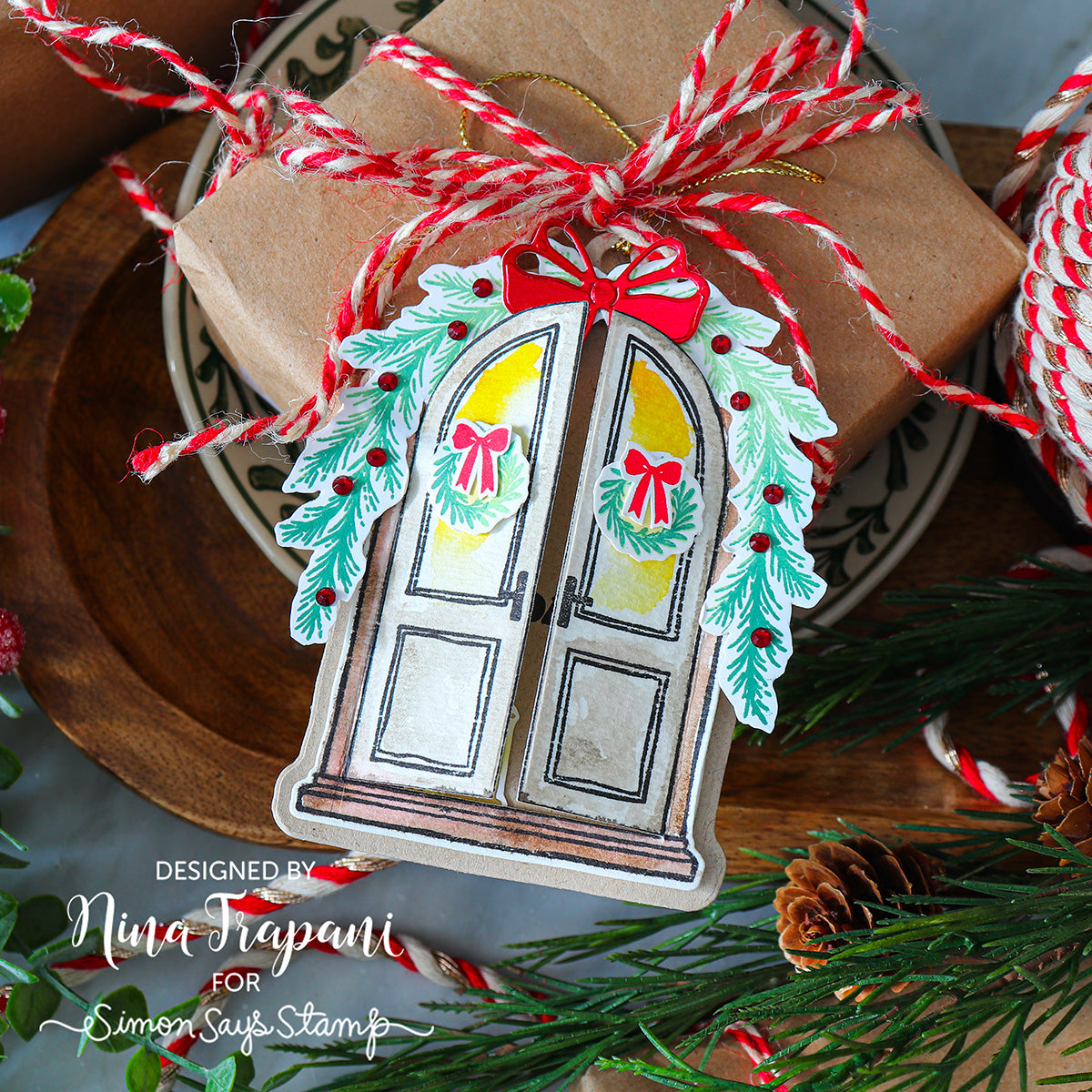 Simon Says Stamp Wrapped with Love Door Wafer Dies 1524sdc Christmas Tag | color-code:ALT01