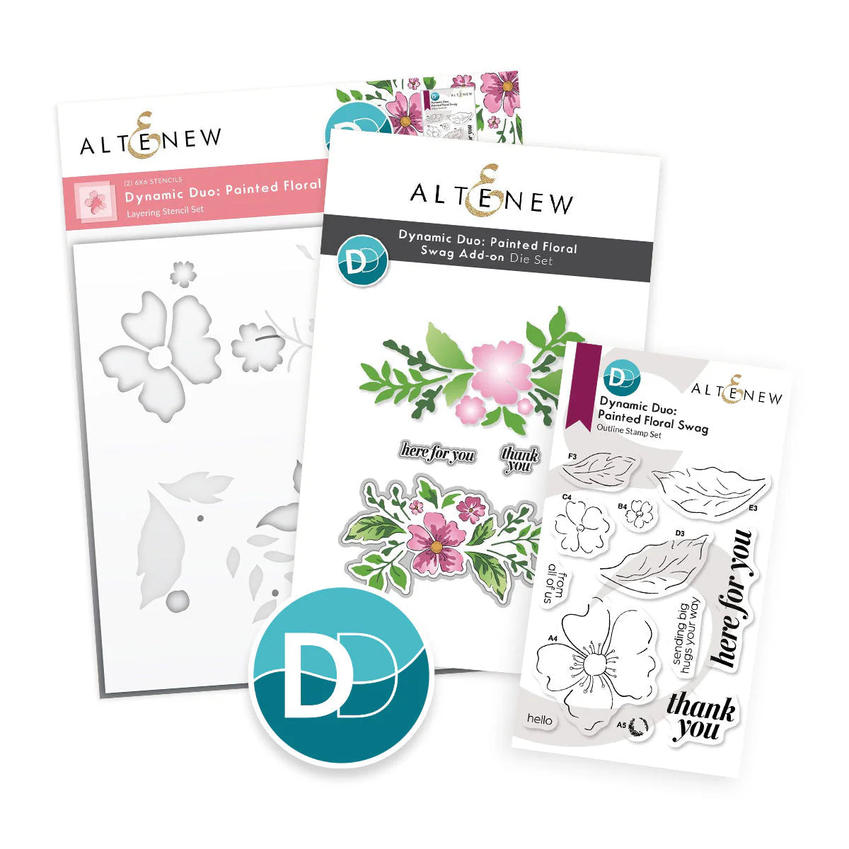 Altenew Dynamic Duo: Painted Floral Swag and Add-on Die Set