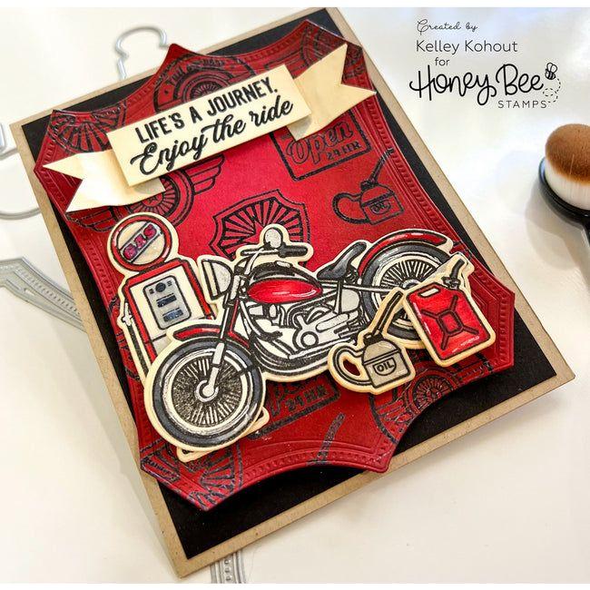 Honey Bee Dad's Garage Die Set hbds-495 motorcycle Enjoy The Ride Card | color-code:ALT01