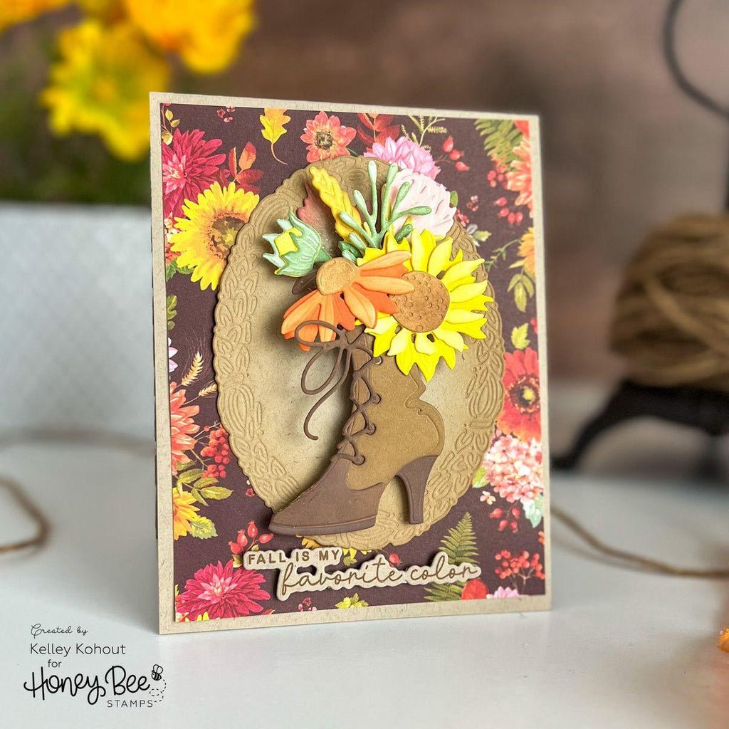 Honey Bee Blessings Of Fall Clear Stamps hbst-610 Autumn Favorite Colors Card
