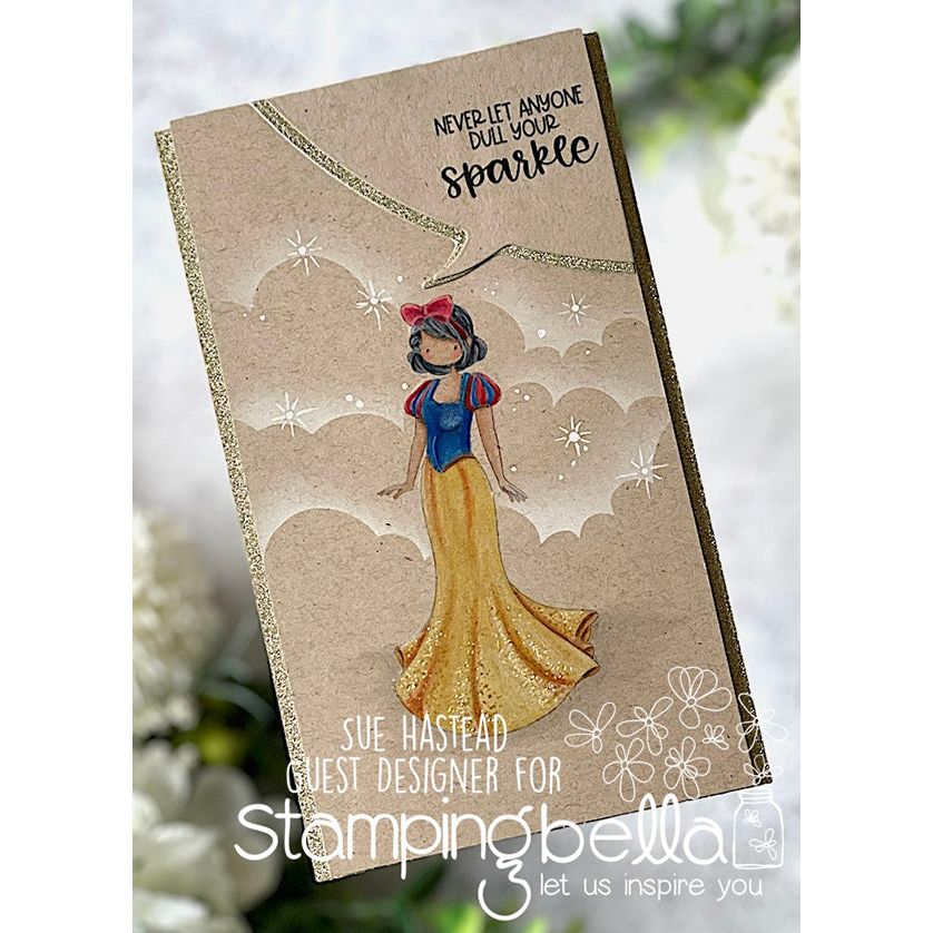 Stamping Bella Princess Sentiment Cling Stamps eb1274 never dull your sparkle