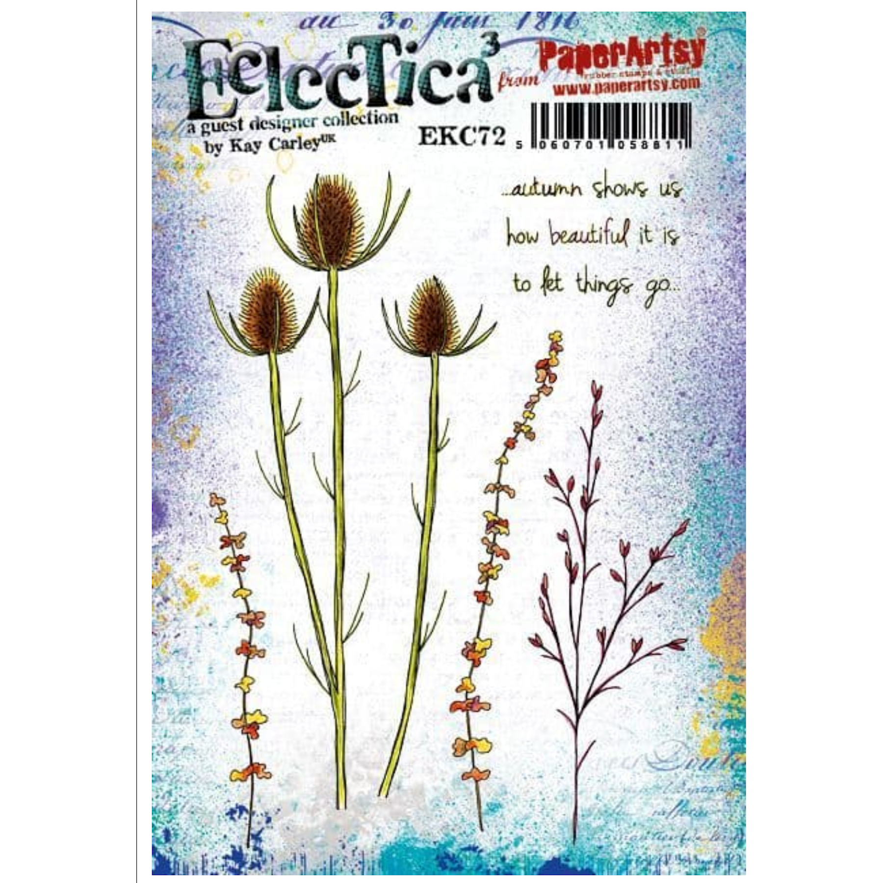 Paper Artsy Kay Carley Cling Stamps ekc72