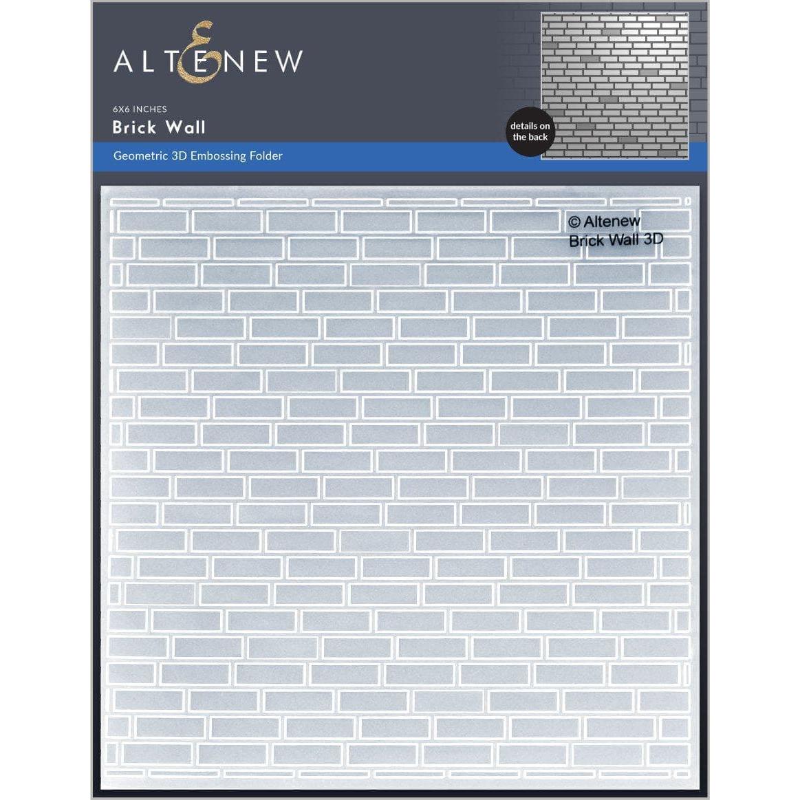Altenew BRICK WALL 3D Embossing Folder ALT6206