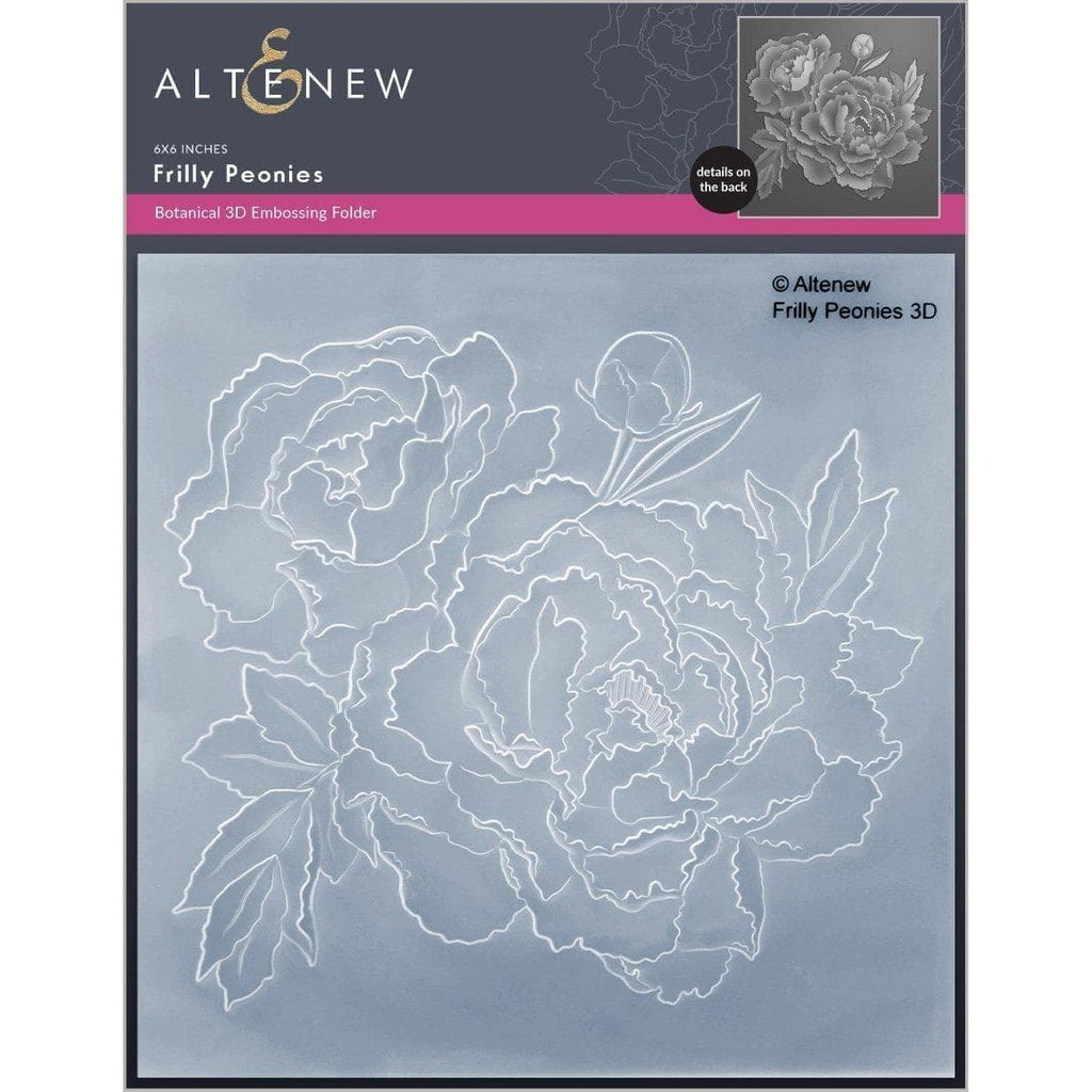 Altenew FRILLY PEONIES 3D Embossing Folder ALT6453