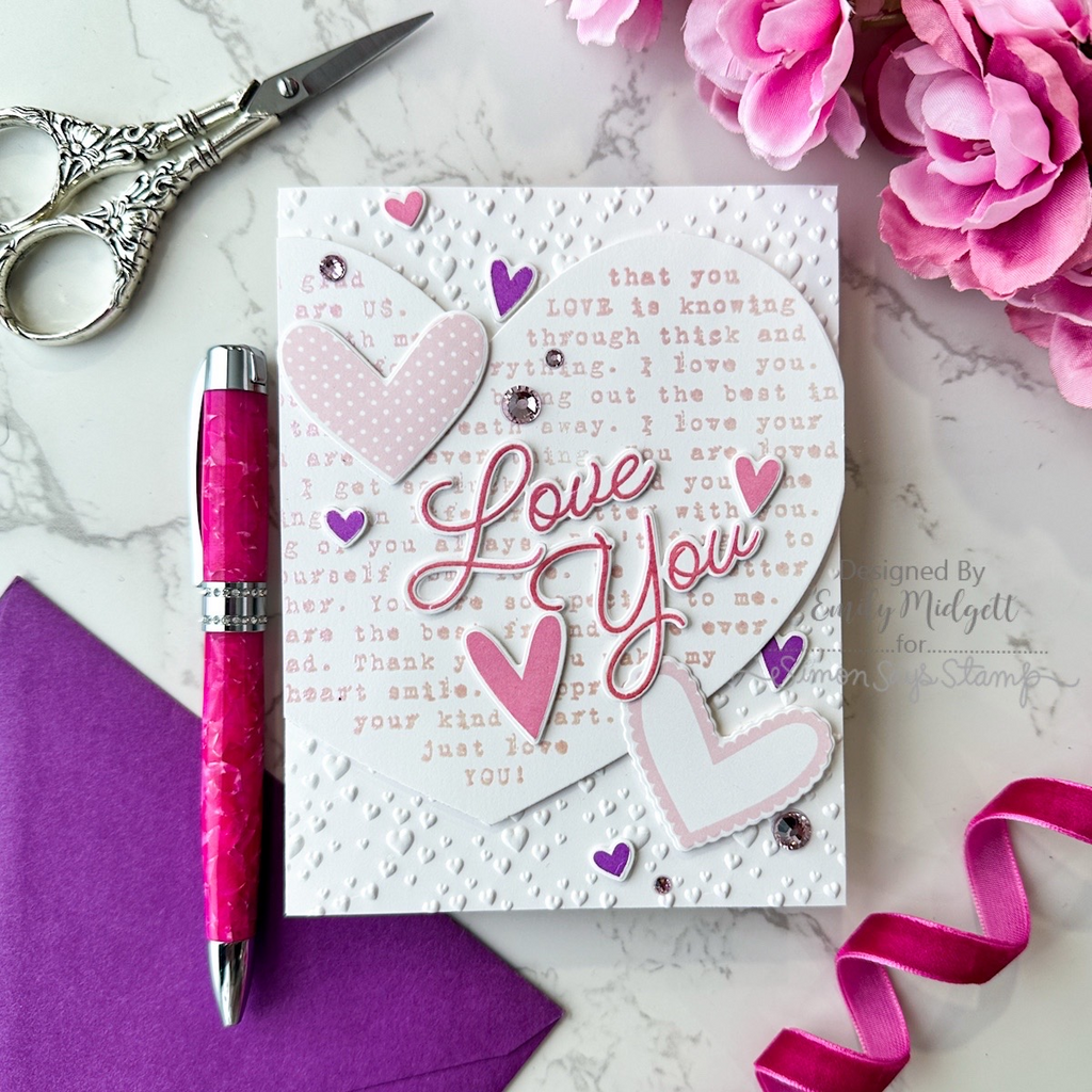 Simon Says Stamps and Dies Lots of Hearts set1149lh Heart to Heart Love Card | color-code:ALT02