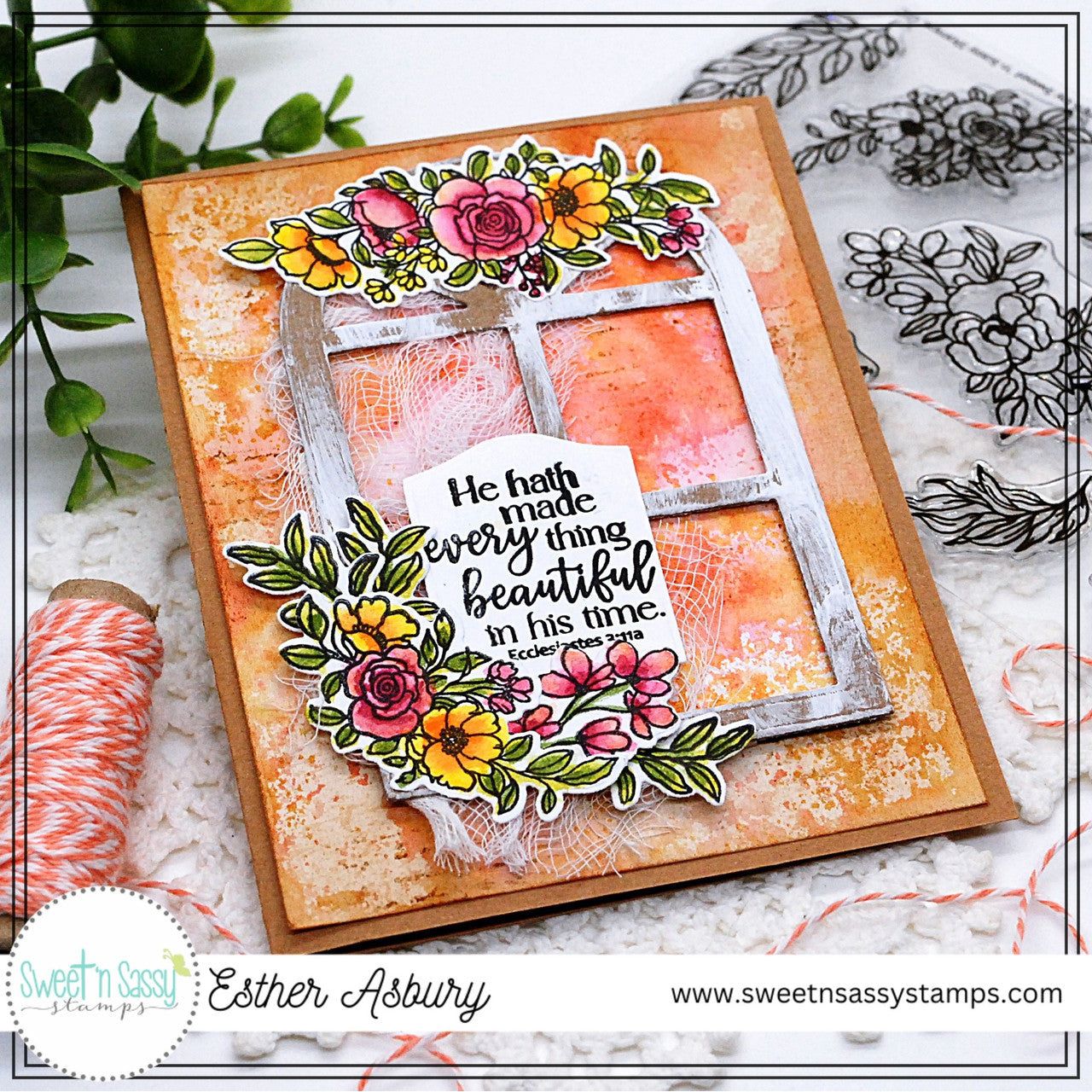 Sweet 'N Sassy Delicate Florals Dies cwsd-262 Flowery window